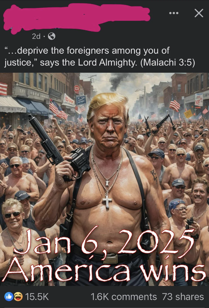 poster - 2d "...deprive the foreigners among you of justice," says the Lord Almighty. Malachi America wins 73